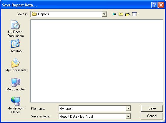 Remark Quick Stats User's Guide 2 In the Save Data window, use the Save in drop-down list to find a location in which to save the 3 Enter a name for the report in the File name box. The file has a.