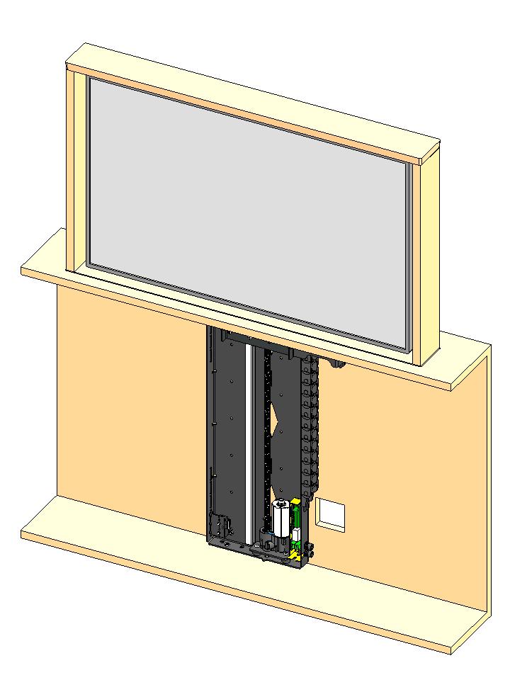 Shown here for use with an enclosed screen SUITABILITY Suitable for a total lifting weight of 25Kg [55Ibs] or 16Kg [35Ibs] in a marine environment. Maximum screen height 524mm [.