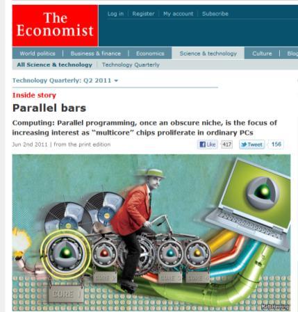 PARALLEL PROCESSING GOES MAINSTREAM The Economist June 2 nd, 2011 http://www.economist.