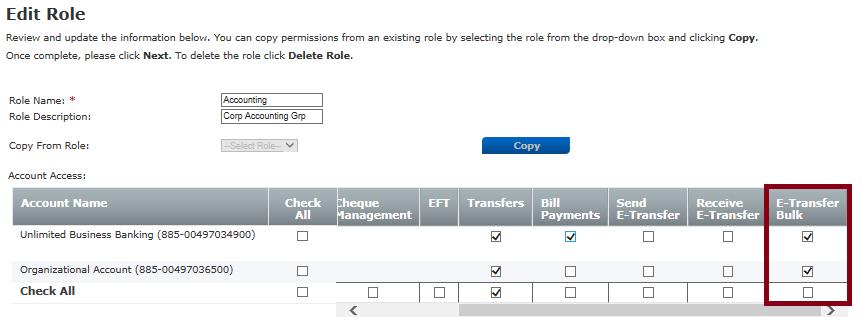 com has additional information on setting up entitlements for regular Interac e-transfers. 1. Select Administration. 2.