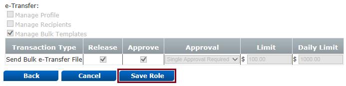 11. Scroll down and click Save Role again to confirm.