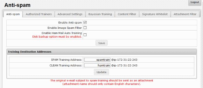 Anti-spam General Settings - Table of Parameters Parameter Enable Anti-spam Description Select this to activate the anti-spam filtering engine.