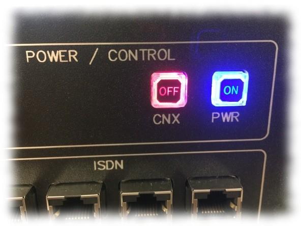Powering On/Off The Panel and CNX-200 Router: Plug the Maintenance Interface Panel into a 110-220VAC (50-60Hz) power source.