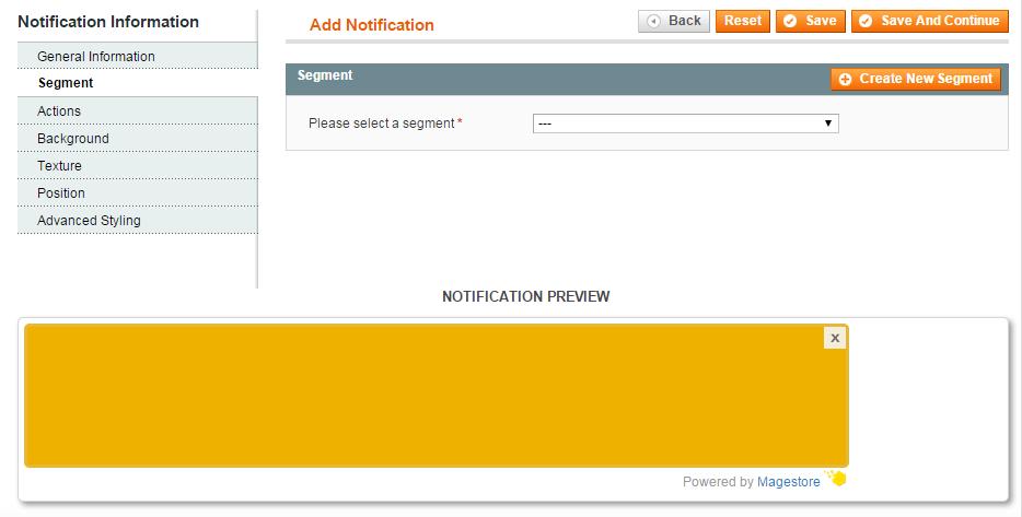 Actions tab In this tab, you can personalize promotion for your selected segment only.
