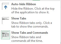 Using the Ribbon Click on the desired tab. The commands on each tab are grouped. The name of the group is at the bottom.