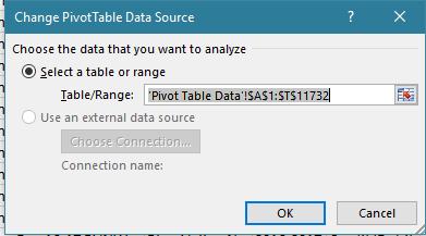 Adding Rows or Columns to Data Source 1 click on the table and then go to your excel ribbon 2 choose analyze 3