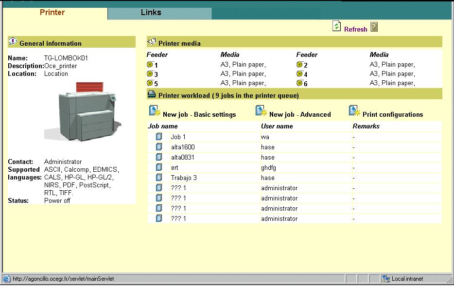 Note: The Printer name is the domain network server (DNS) name or IP address of the printer (see figure 86 on page 171).