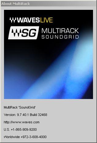 5. How Do I Know Which Version Is Installed? Which version of MultiRack SoundGrid is installed is noted in the loading screen when you launch the MultiRack SoundGrid application.