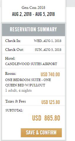 Carefully review the Reservation Summary subtotal, which includes the room rate subtotal +
