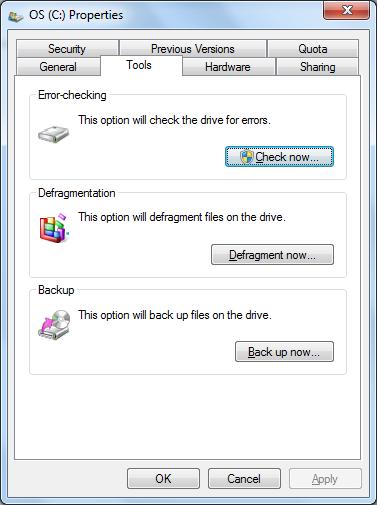 Hard Drive Tests Verify Drive Size in Windows Disk Management Error Checking Windows Disk Error Checking