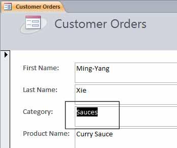 as you have filtered the form not to show them. Removing a filter from a form Right click over the Category box (i.e. over Sauces in the example shown below).