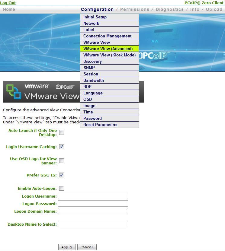 4.6.3 VMware View (Advanced) Web Page TERA1