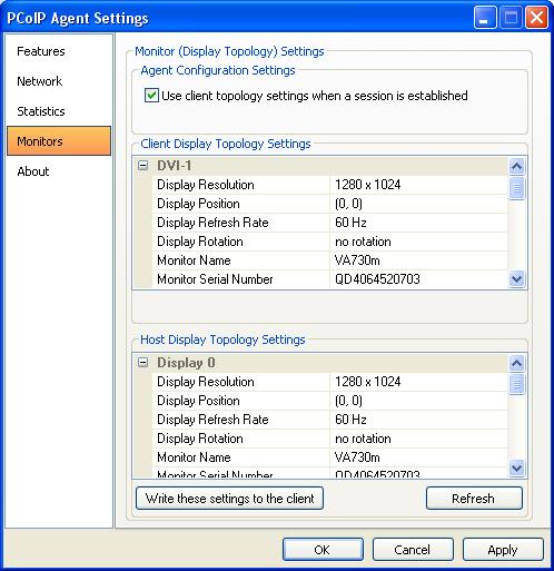 7.6.2 Software Monitors Settings TERA1 Firmware