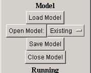 Standalone Environment Tools The standalone version of the Environment includes some additional buttons in the model section of the Control Panel: These buttons provide access to a very basic text