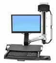 worksurface, wall mount bracket, track mount bracket kit, heightadjustable LCD mount, wrist rest, scanner and mouse holder, worksurface with integrated keyboard tray, VESA monitor mounting kit, cable
