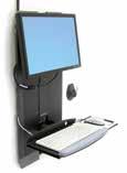 mouse and scanner holder 61-081-062 (white) 61-081-085 (black) Sit-stand lift chassis, monitor pivot, covers, auto-retractable keyboard tray, slide-out mouse tray, wrist rest, mouse pouch 60-593-216