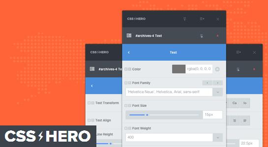 CSS Hero is another Wordpress plugin that replace the need of writing code when you want to style your Wordpress theme and the overall visual appearance of your