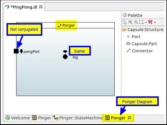 7.1 Create the "Ponger" capsule's structure Create the Ponger capsule's structure using the same instructions as for the Pinger capsule structure, but with the following changes: The capsule is named
