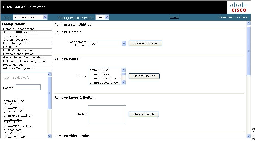 Using Administrative Utilities Chapter 2 Figure 2-1 shows the top part of
