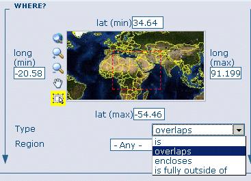 In this section you can also type the geographic coordinates of a specific location that is not available from the above list. (Figure 2.