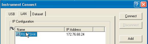 2 Connection via an existing LAN network The R&S FSH s IP address can be automatically drawn from the DHCP server, or a fixed address can be defined manually.