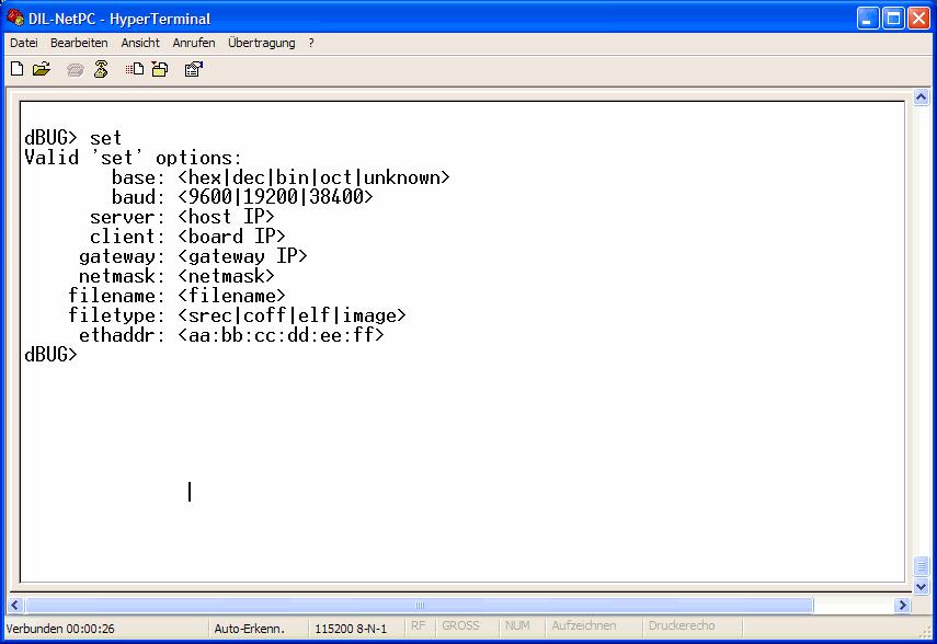 IGW/900 Using a Windows-based Host Probably you have to change other parameters as well.