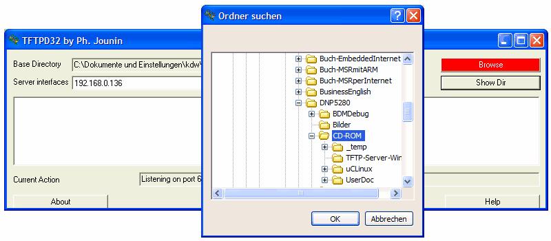 IGW/900 Using a Windows-based Host Most TFTP server programs work with a default directory for put and get commands. Each TFTP put command writes a file to this directory.