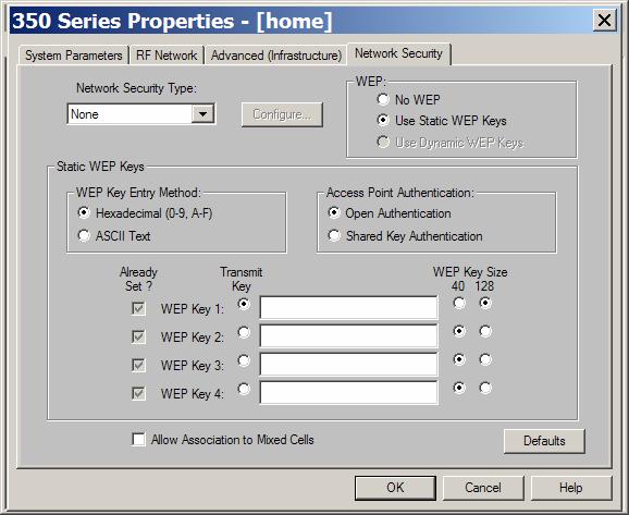 Step 2 Configure and verify WEP on the client a. Open the Aironet client utility by clicking on the ACU icon. b. Click Profile Manager to edit the WEP settings. c. Under the Profile Management section, choose the profile being used for this lab, and click Edit.
