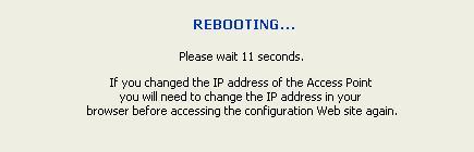 Please wait while the system is rebooting. Note: Do no un-plug the device during this process as this may cause permanent damage.