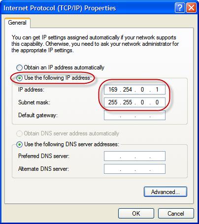 GCP-MG Ethernet Modbus gateway: User manual 4. Write down your current settings so they can be restored later. 5.