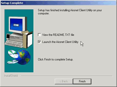 If you selected LEAP or EAP server based authentication in step 5, select Yes, I want to restart my computer now, remove the CD ROM from the CD ROM drive, and click Finish.