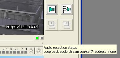Moving the mouse cursor over the indicator displays the IP address of the source of the loopback audio transmission on the hint. 3.3.1.