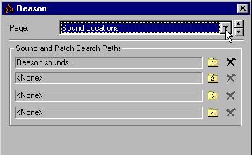Setting Sound and Patch Search Paths Reason songs and patches can contain references to other files on your hard disk, such as samples. To keep track of all files, Reason makes use of a database.