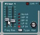 Raise the Aux send level knobs at the top of a mixer channel. Send 1 is connected to the delay, while send 2 goes to the chorus/ flanger. The Aux sends.