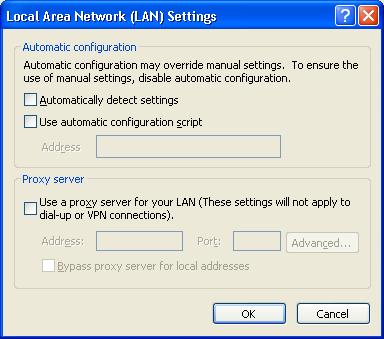 Select Internet Options in the Tools menu. 3. Click the Connections tab. 4. Click [LAN Settings]. 5.
