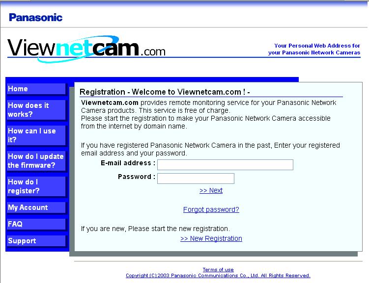 8. Click Your Account Link. 9. By following the Viewnetcam.com registration instructions, you can register this product with Viewnetcam.com. 10.
