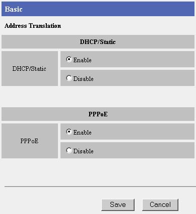 3.2 Using Advanced Setup 3.2.1 Accessing this Product from the Internet The address translation page allows you to perform detailed settings in order to translate the WAN (Internet) side's global