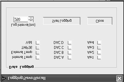 Interrupt Settings Dialog Box The nine interrupt sources are shown on the left-hand side of the window. When an interrupt is asserted, corresponding green status indicator turns red.