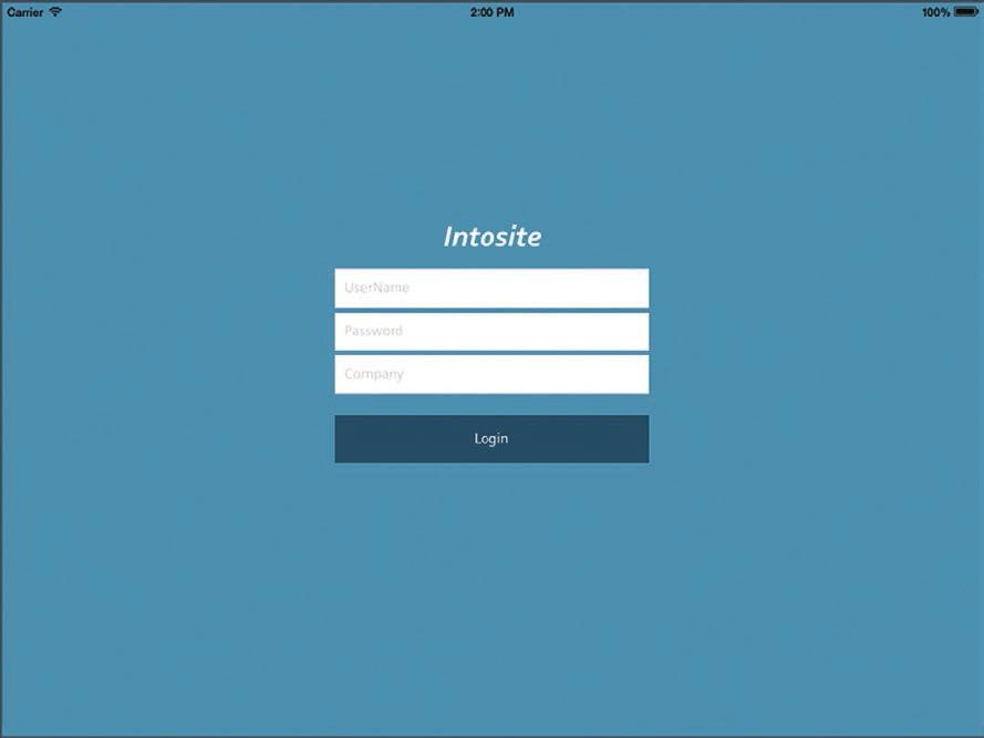 Intosite ipad app guidelines 2 Login window The Intosite ipad mobile application, which complements the Intosite web application in Tecnomatix software, is a location-aware application that displays