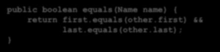 public class Name @Override public equals(object obj) 9 כמעט עדיין יש בעיה בשימוש באוספים שמבוססים על Hash-Table public class Name @Override public equals(object obj) 10 public static void