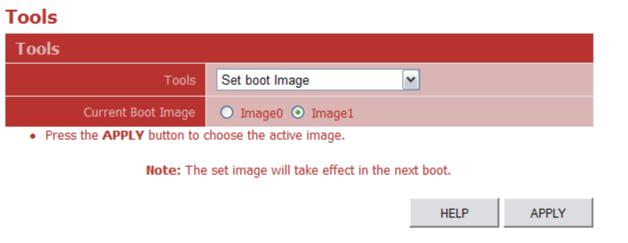 3 Configuring the Switch Set Boot Image Allows you to select one of two software image files to run on the switch.