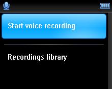 > Your recording will be saved on the player. (Filename format: VOICEXXX.WAV where XXX is the recording number which will be automatically generated.