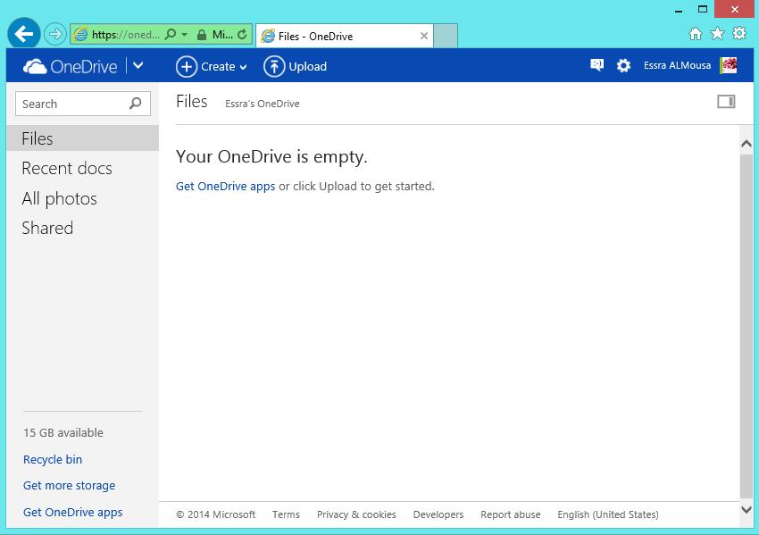 Create a folder in OneDrive 1-