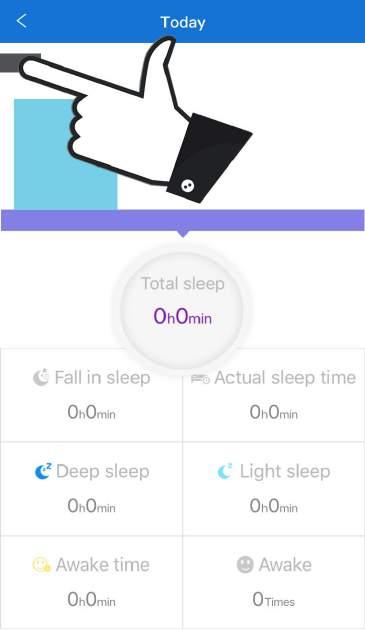 SLEEPING MODE Continued: To see your sleep data, sync your tracker and then view the