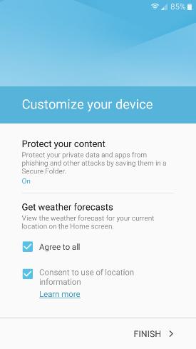 Tap Skip when prompted with the Samsung Account Setup screen [Figure 2] 3.