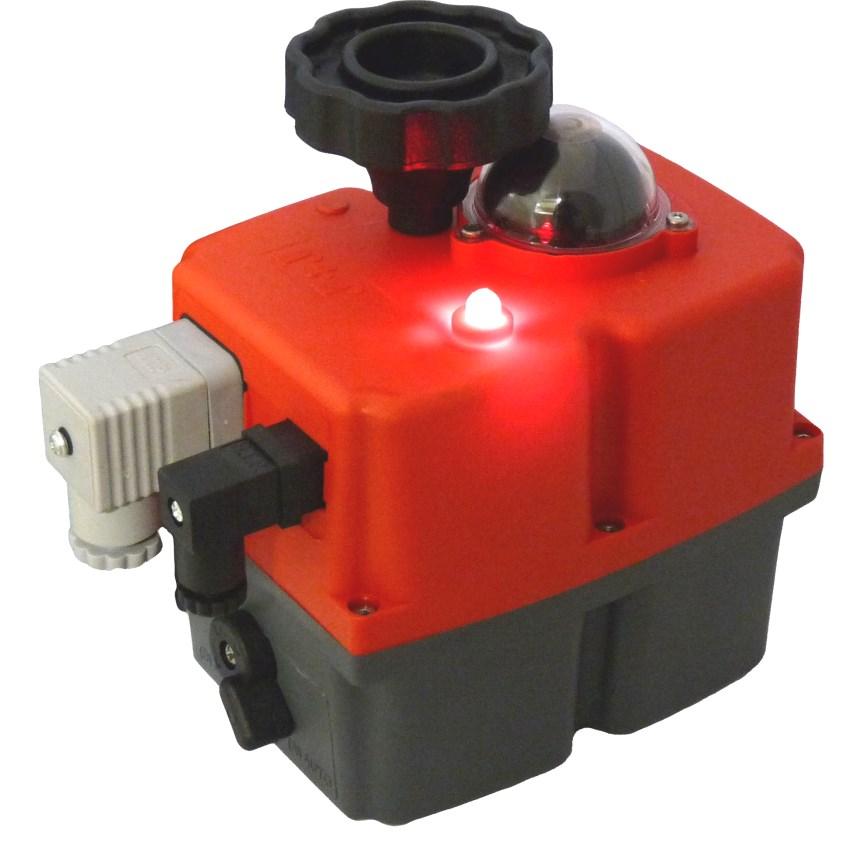 Feature rich J+J multi-voltage smart electric actuator with LED status light and function conversion kits.