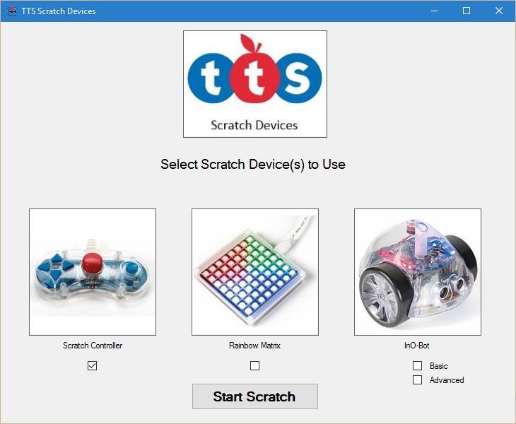 12 TTS Scratch Controller - Teacher Guide Getting Started with the TTS Scratch Controller The TTS Scratch Controller is an ideal tool to help develop children s understanding of computer input.