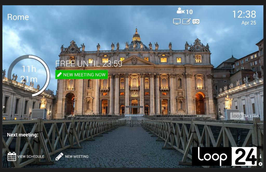 Example with background image from Rome.