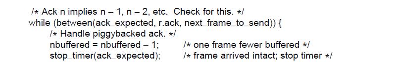 Protocol Using Go-Back-N (8) A sliding window protocol using go-back-n.
