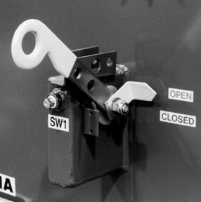 Index plate Three-position Visible-Break switches feature an index plate (Figure 7) which prevents rotation of the rotary switch handle and switch contacts from the CLOSED position, through the OPEN